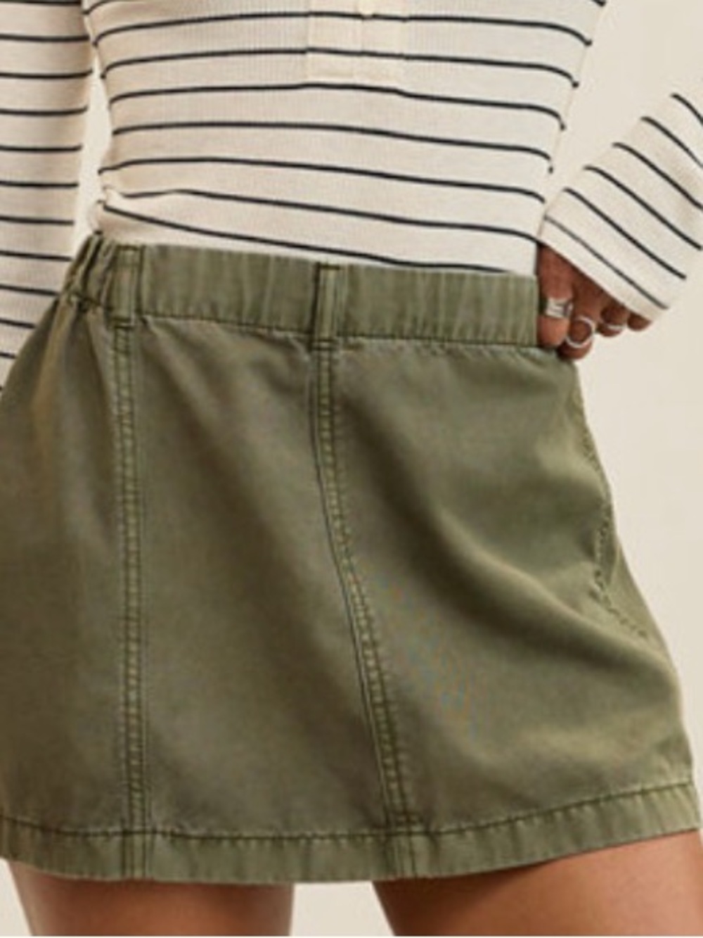 Aerie Olive Green Mod Mini Skirt Size Large